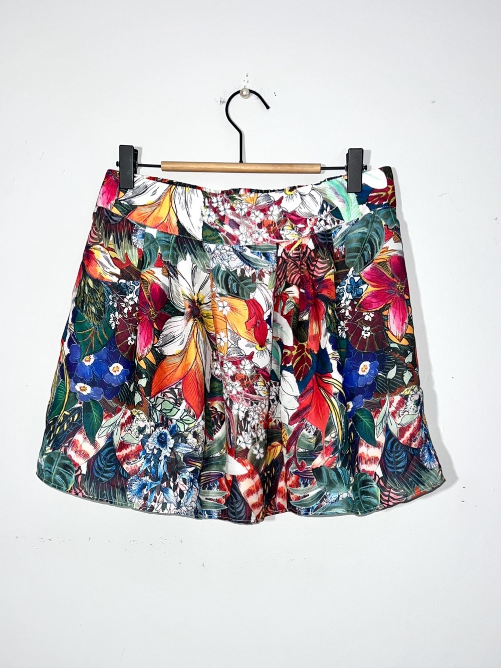 Zara Basic Tropical Lightweight Floral Mini Skirt Size Small